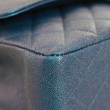 Chanel Iridescent Blue Caviar Medium Classic Flap with Light Gold Hardware