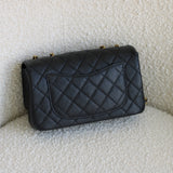 Chanel Black Caviar Small Filigree Flap with Aged Gold Hardware