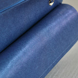 Chanel Iridescent Blue Caviar Medium Classic Flap with Light Gold Hardware