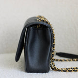 Chanel Black Caviar Small Filigree Flap with Aged Gold Hardware