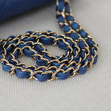 Chanel Iridescent Blue Caviar Medium Classic Flap with Light Gold Hardware