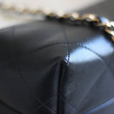 Chanel 26S Beige & Black Small Coco Base Shopping Tote with Gold Hardware