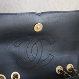 Chanel Black Caviar Small Filigree Flap with Aged Gold Hardware