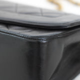 Vintage Chanel Black Lambskin Small Diana with 24k Gold Hardware