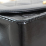 Vintage Chanel Black Lambskin Small Diana with 24k Gold Hardware