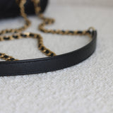 Chanel Black Caviar Small Filigree Flap with Aged Gold Hardware