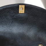 Vintage Chanel Black Lambskin Small Diana with 24k Gold Hardware
