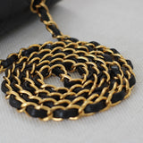 Vintage Chanel Black Lambskin Small Diana with 24k Gold Hardware