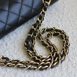 Vintage Black Caviar Medium Classic Flap with 24k Gold Hardware