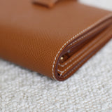 Hermès Gold Epsom Bearn Compact Wallet