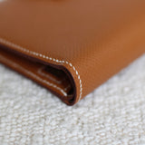 Hermès Gold Epsom Bearn Compact Wallet