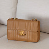 Vintage Chanel Dark Beige Beige Caviar Jumbo with 24k Gold Hardware
