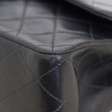 Vintage Chanel Black Lambskin Medium Classic Flap with 24k Gold Hardware