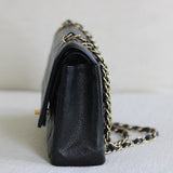 Vintage Chanel Black Caviar Medium Classic Flap with 24k Gold Hardware