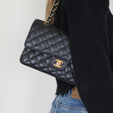 Chanel Black Caviar Medium Classic Flap with Gold Hardware