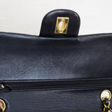 Vintage Chanel Black Lambskin Medium Classic Flap with 24k Gold Hardware