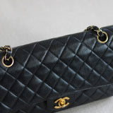 Vintage Chanel Black Caviar Medium Classic Flap with 24k Gold Hardware