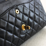 Vintage Chanel Black Caviar Medium Classic Flap with 24k Gold Hardware