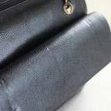 Vintage Chanel Black Caviar Medium Classic Flap with 24k Gold Hardware