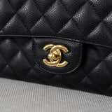 Chanel Black Caviar Medium Classic Flap with Gold Hardware