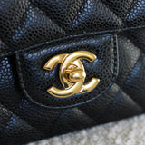 Chanel Black Caviar Medium Classic Flap with Gold Hardware