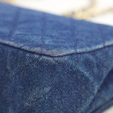 Vintage Chanel Blue Denim Full Flap with 24k Gold Hardware