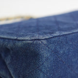 Vintage Chanel Blue Denim Full Flap with 24k Gold Hardware