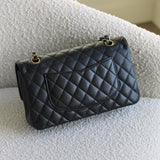 Chanel Black Caviar Medium Classic Flap with Gold Hardware