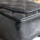 Vintage Chanel Black Caviar Mini Square with 24k Gold Hardware