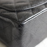 Vintage Chanel Black Caviar Mini Square with 24k Gold Hardware