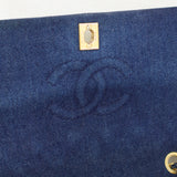 Vintage Chanel Blue Denim Full Flap with 24k Gold Hardware