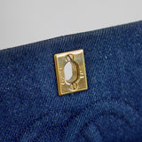 Vintage Chanel Blue Denim Full Flap with 24k Gold Hardware