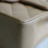 Vintage Chanel Dark Beige Caviar Mini Square with 24k Gold Hardware