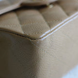 Vintage Chanel Dark Beige Caviar Mini Square with 24k Gold Hardware