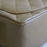 Vintage Chanel Dark Beige Caviar Mini Square with 24k Gold Hardware