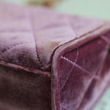 Vintage Chanel Purple Velvet Mini Flap with 24k Gold Hardware