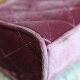 Vintage Chanel Purple Velvet Mini Flap with 24k Gold Hardware