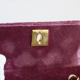 Vintage Chanel Purple Velvet Mini Flap with 24k Gold Hardware