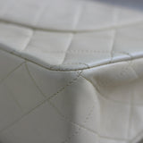 Vintage Chanel Ivory Lambskin Medium Classic Flap with 24k Gold Hardware