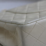 Vintage Chanel Ivory Lambskin Medium Classic Flap with 24k Gold Hardware