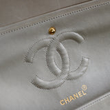 Vintage Chanel Ivory Lambskin Medium Classic Flap with 24k Gold Hardware