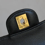 Chanel Black Caviar Medium Classic Flap with Gold Hardware
