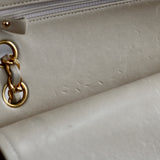 Vintage Chanel Ivory Lambskin Medium Classic Flap with 24k Gold Hardware