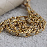 Vintage Chanel Ivory Lambskin Medium Classic Flap with 24k Gold Hardware