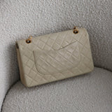 Vintage Chanel Ivory Lambskin Medium Classic Flap with 24k Gold Hardware
