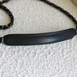 Vintage Chanel Black Calfskin Shoulder Flap Aged Bronze Hardware