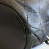 Chanel Black Sheepskin/Caviar Backpack with Light Gold Hardware