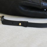 Chanel Black Sheepskin/Caviar Backpack with Light Gold Hardware