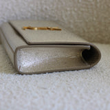 Saint Laurent Gold Metallic Monogram Kate Clutch