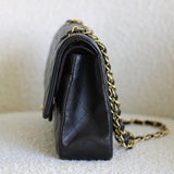 Chanel Black Lambskin Medium Classic Flap with Gold Hardware